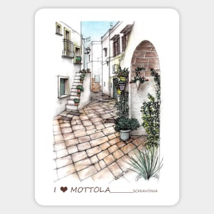 Mottola-TA, Puglia, Italy. I love Mottola Sticker